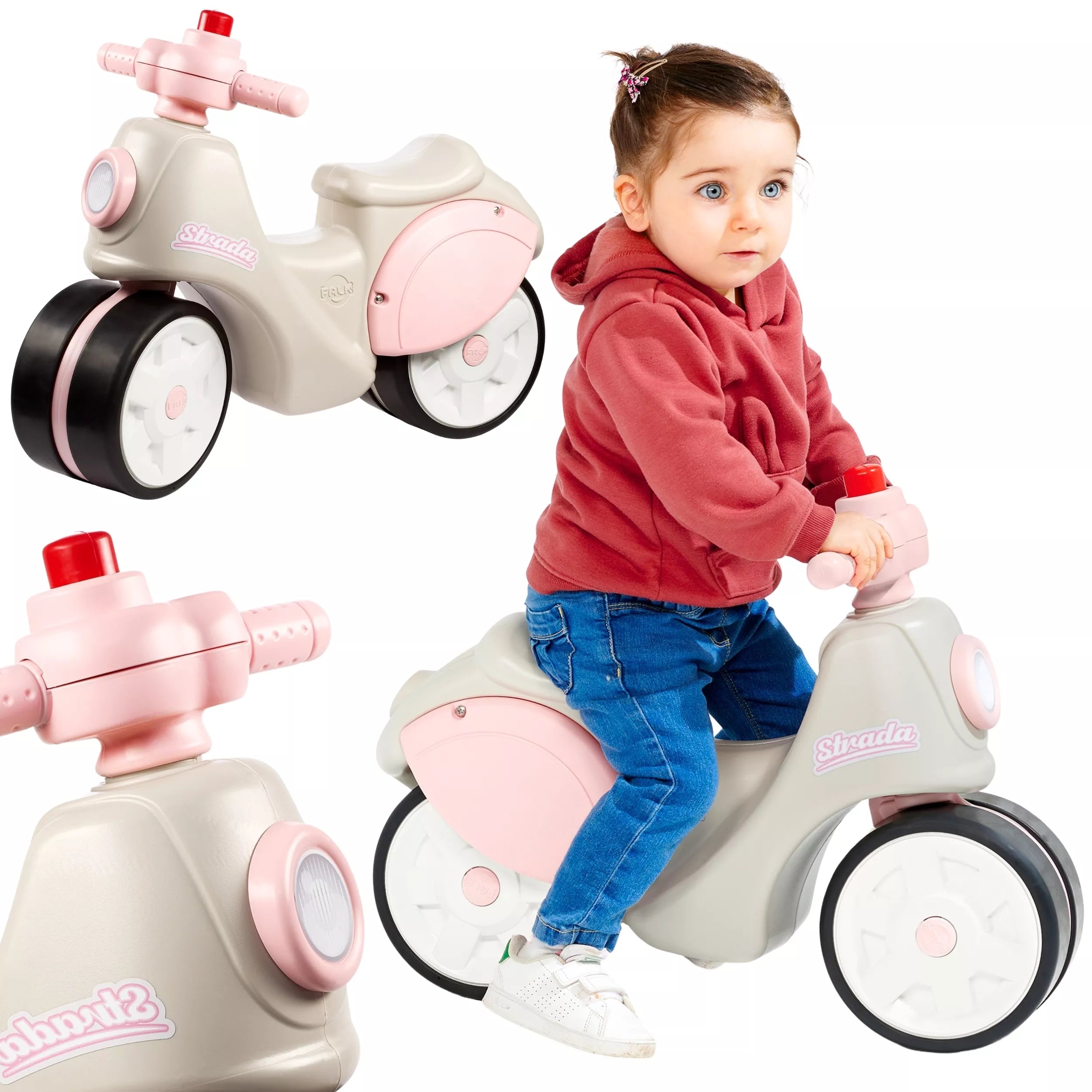 FALK paspirtukas „Strada Retro Ride-on“ mergaitėms, tylios padangos